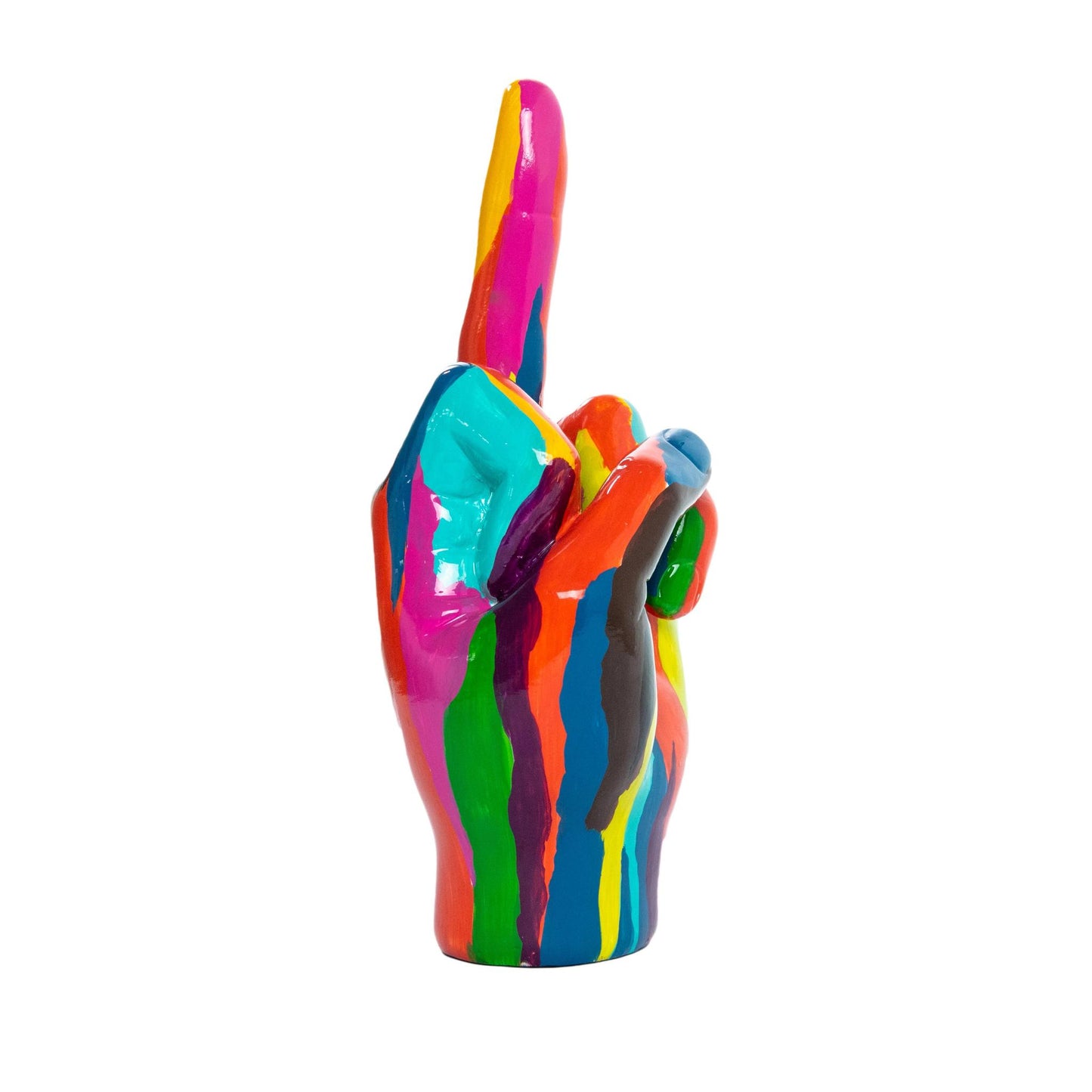 Graffiti Middle Finger Tabletop Hand Sculpture – 8.5" Tall