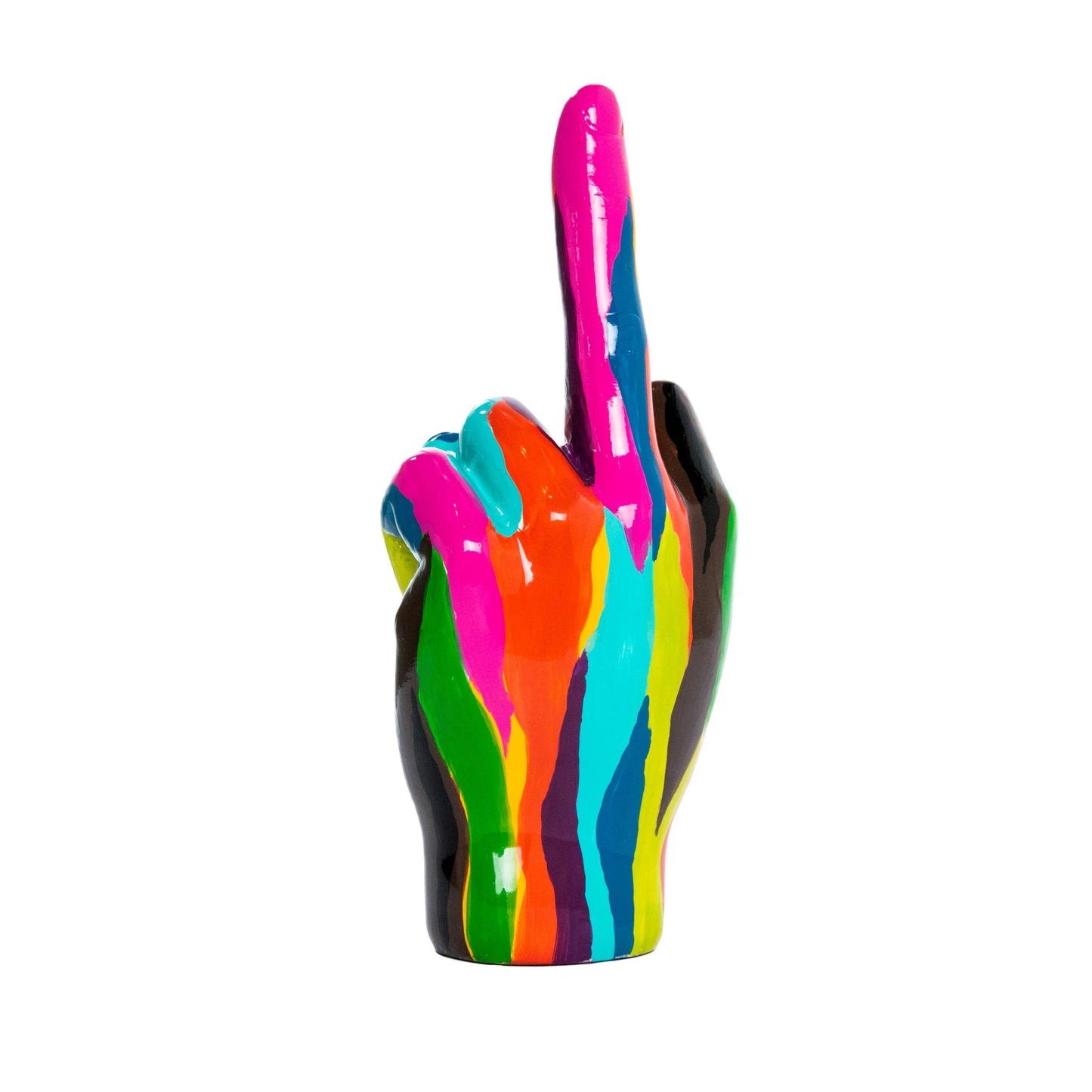 Graffiti Middle Finger Tabletop Hand Sculpture – 8.5" Tall