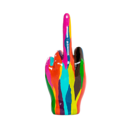 Graffiti Middle Finger Tabletop Hand Sculpture – 8.5" Tall