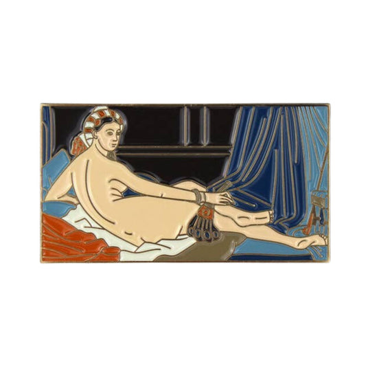 Grande Odalisque Enamel Pin | Art History Soft Lapel Pin Inspired by Ingres | 1.7" x 0.9"