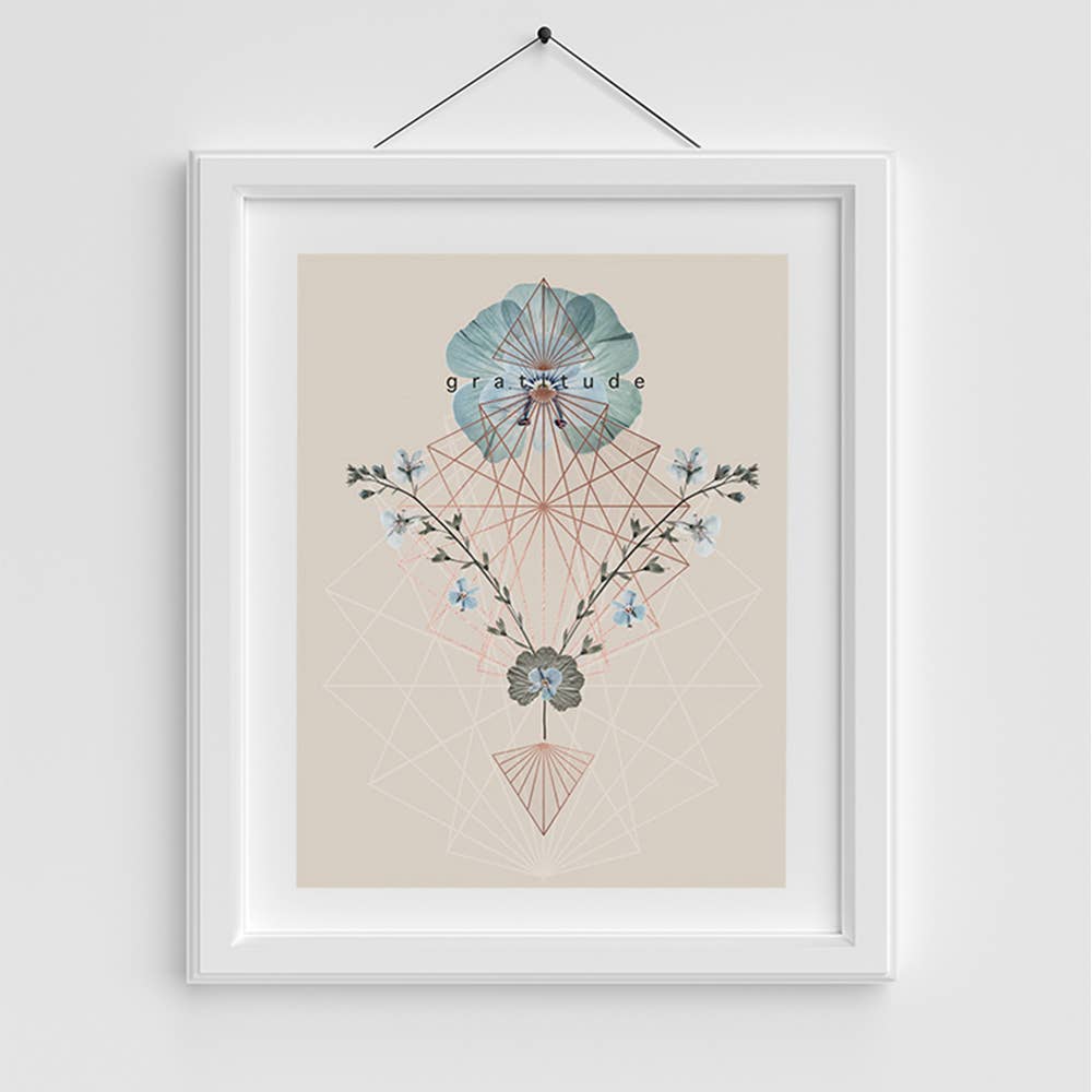 Gratitude Shift 11" x 14" Art Print | Copper Details | Unframed | Gift for Her