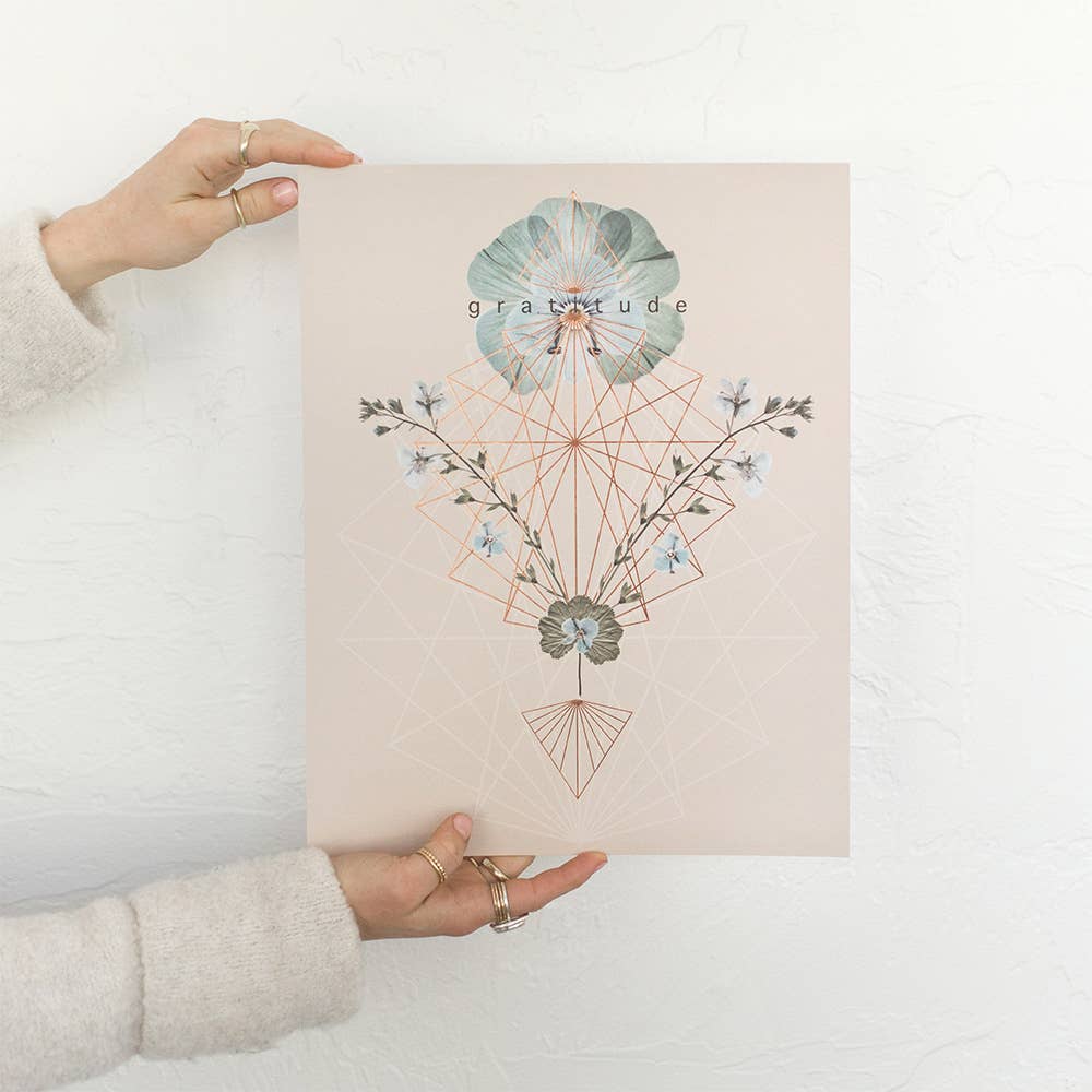 Gratitude Shift 11" x 14" Art Print | Copper Details | Unframed | Gift for Her