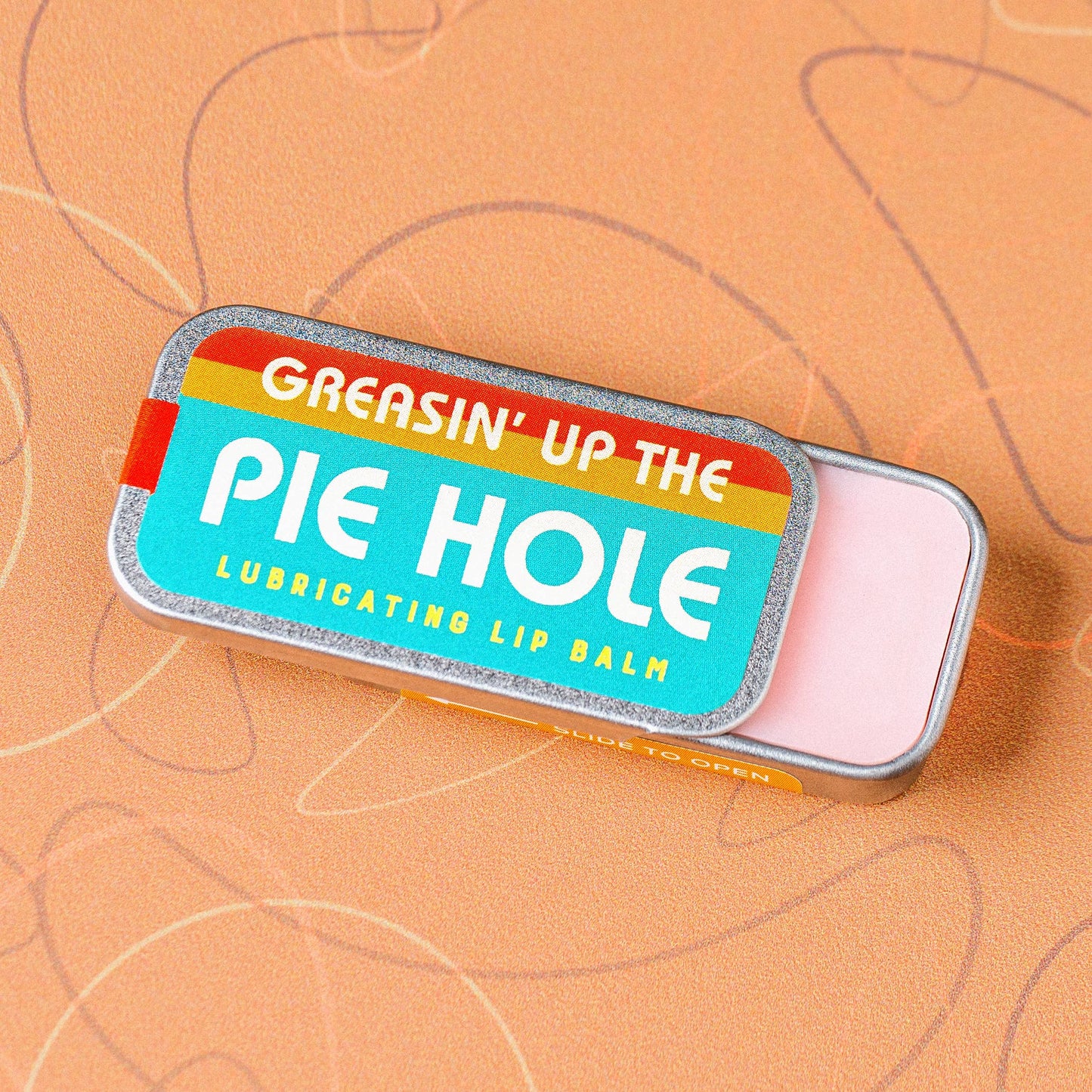 Greasin’ Up the Pie Hole Lip Balm in Funny Old School Tin | Cherry Flavor Lip Moisturizer
