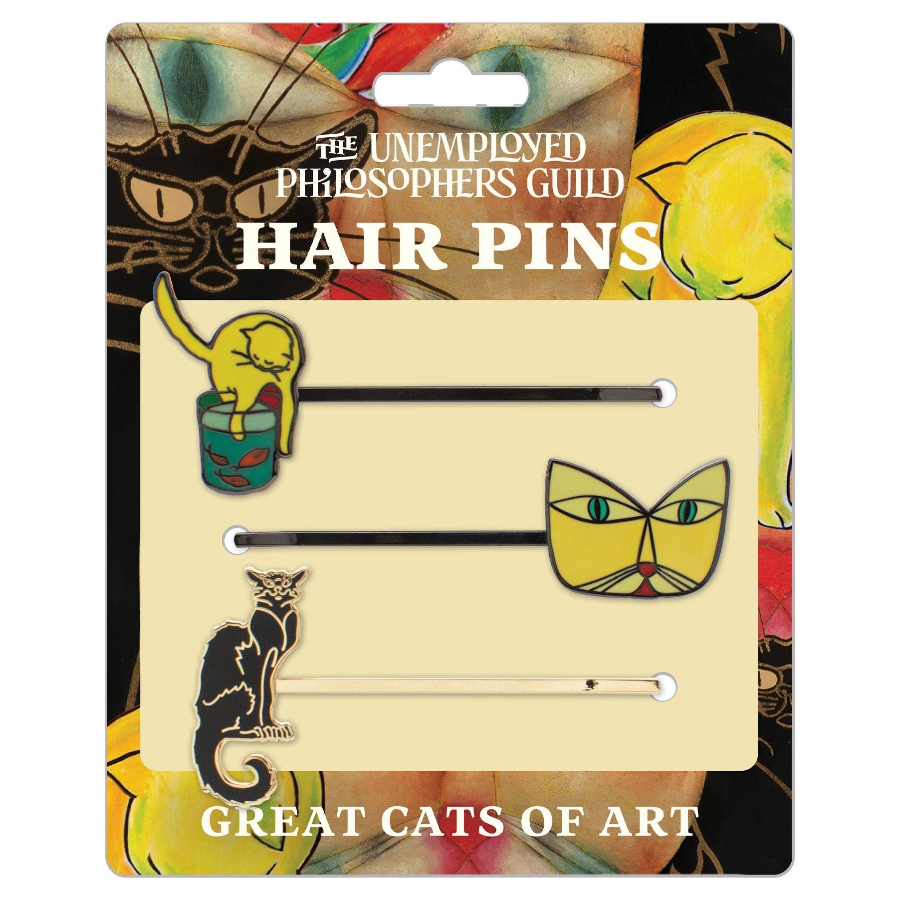 Great Cats of Art Hair Pins | Cute Cat Designs Hair Clasp Clip Booby Pin