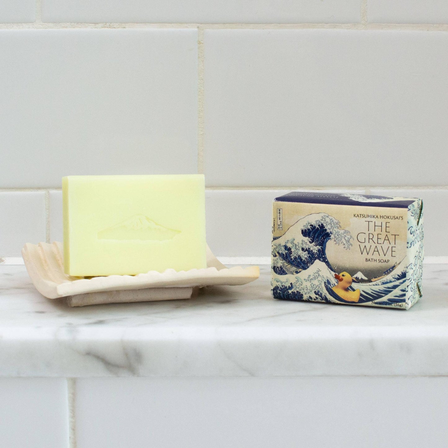 Great Wave Bath Soap in Cucumber Olive Oil Scent | Body Bar Cleanser | 2 oz.