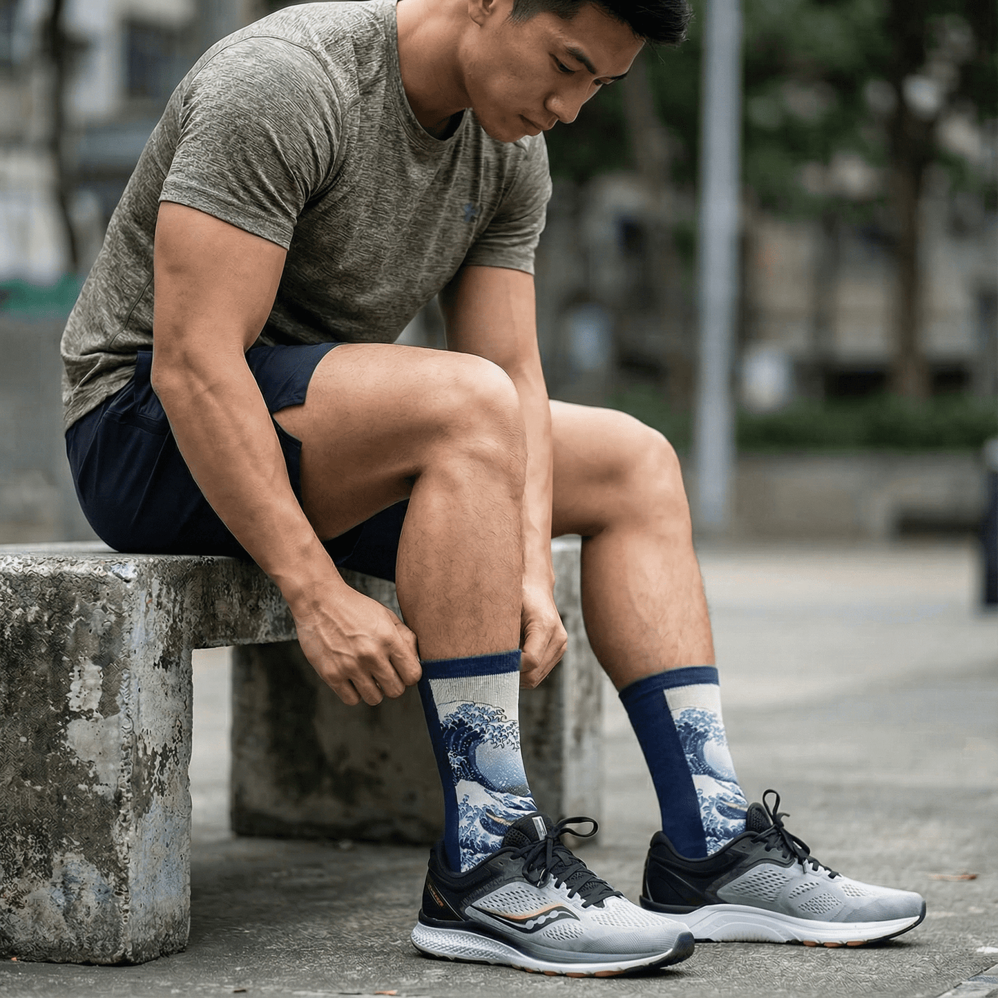 Great Wave off Kanagawa Art Men’s Socks | Ocean Lover Crew Socks