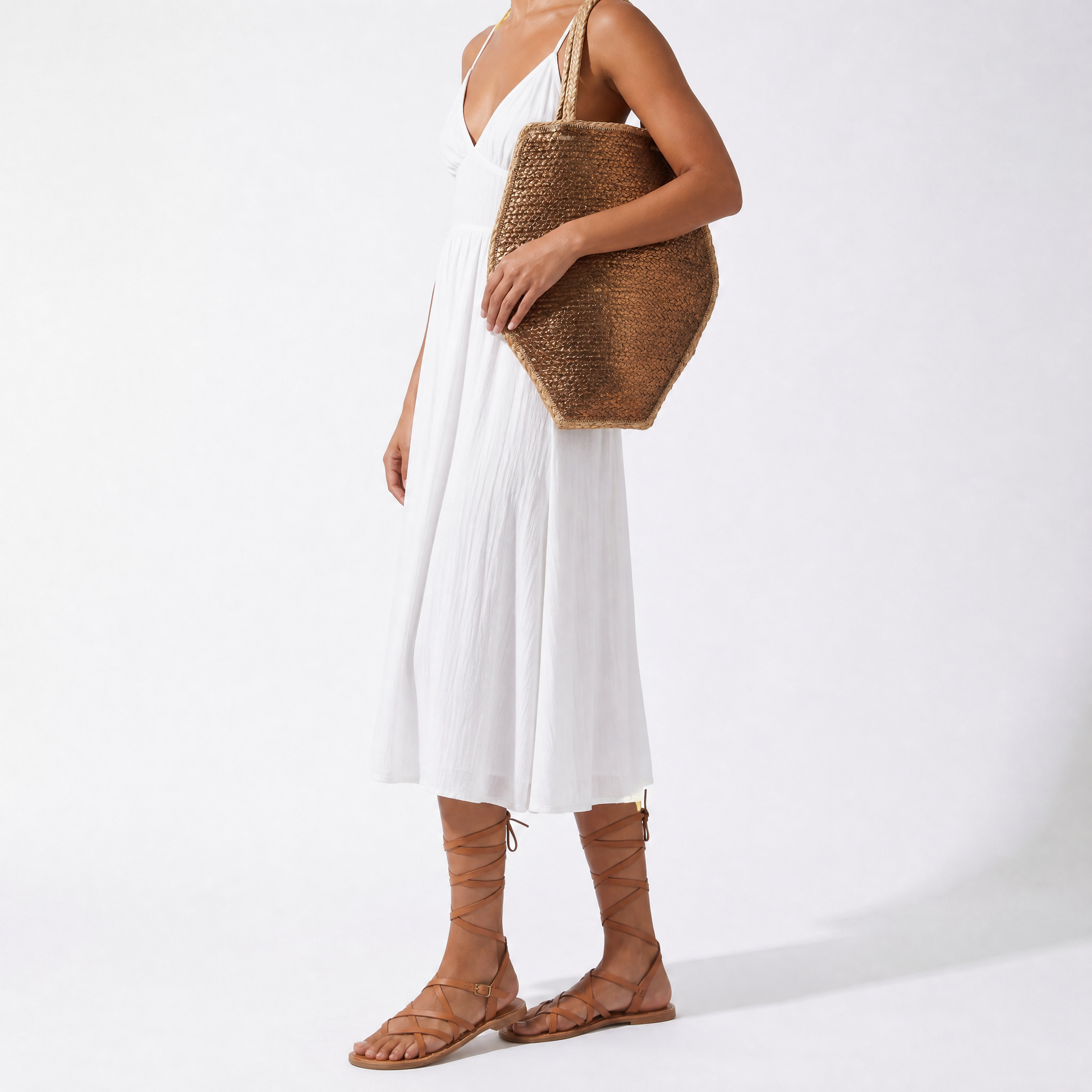 Greek Amphora Vase Shaped Tote in Bronze-Chloe & Lex-The Bullish Store