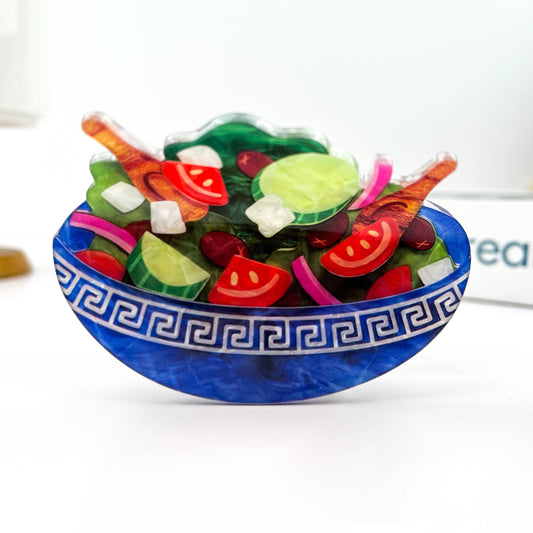 Greek Salad Bowl Acrylic Hair Claw Clip-SoapElenGlen-The Bullish Store