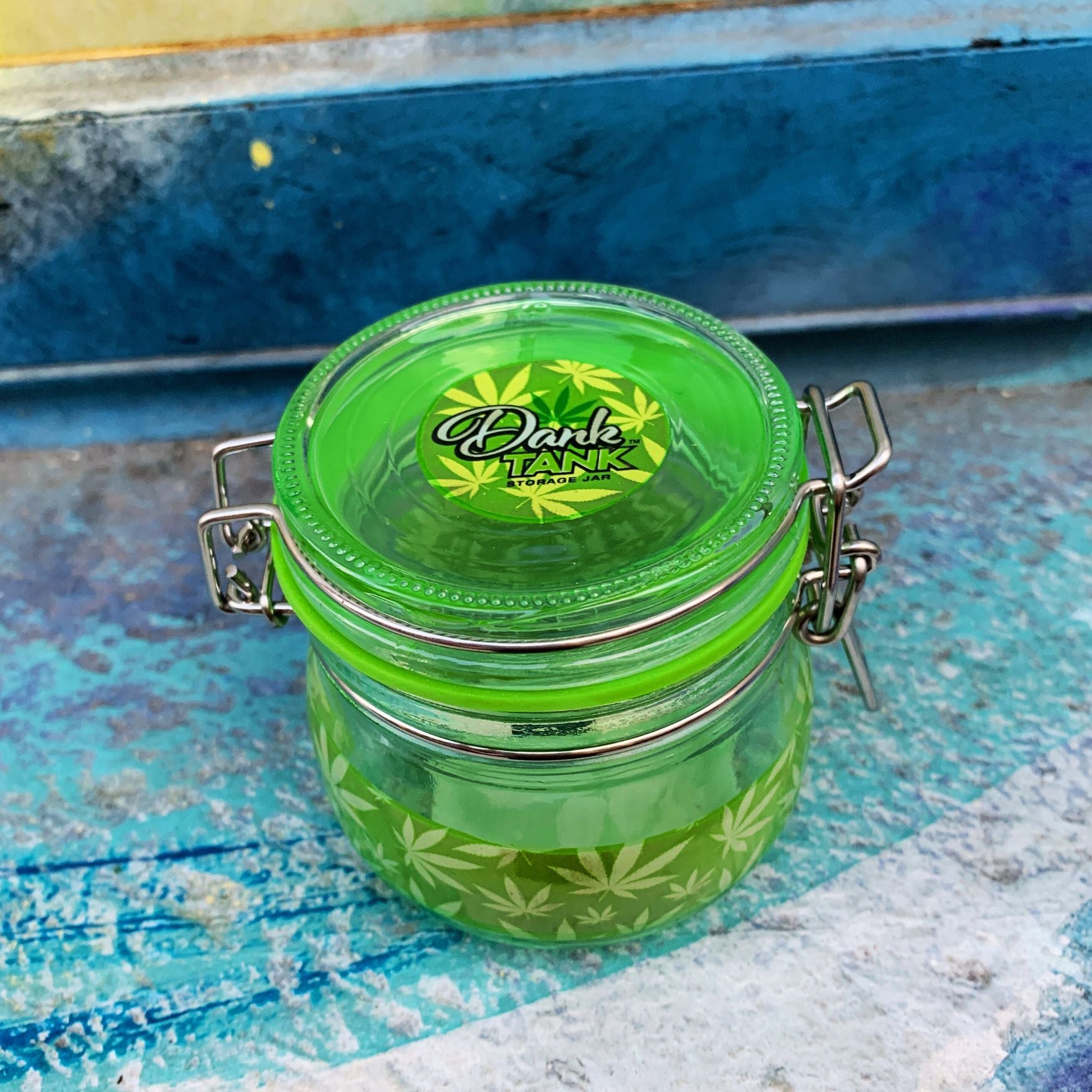 Green Leaf Dank Tank | Airtight Glass Storage Jar