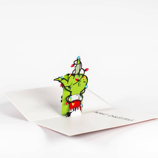 Grinch Middle Finger "The Perfect Christmas Card" Pop-Up Card