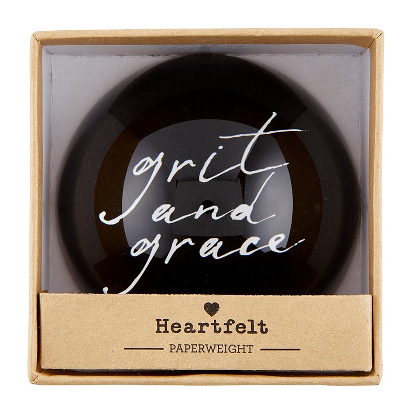 Grit And Grace Glass Dome Paperweight | In a Gift Box