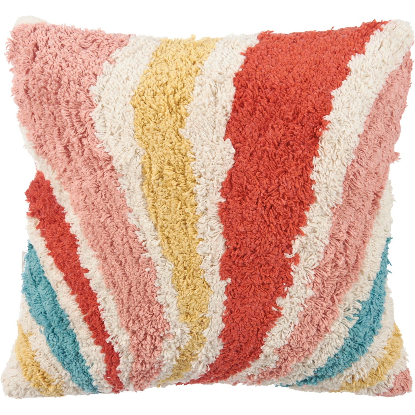 Spread Love Pillow | Throw Pillow In Retro Swirl Back Design | 10" x 10"