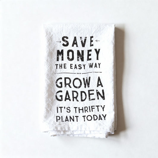 Grow A Garden Funny Snarky Dish Cloth Towel / Novelty Silly Tea Towels / Cute Hilarious Farmhouse Kitchen Hand Towel