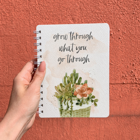 Grow Through What You Go Through Spiral Notebook | 5.75" x 7.50"