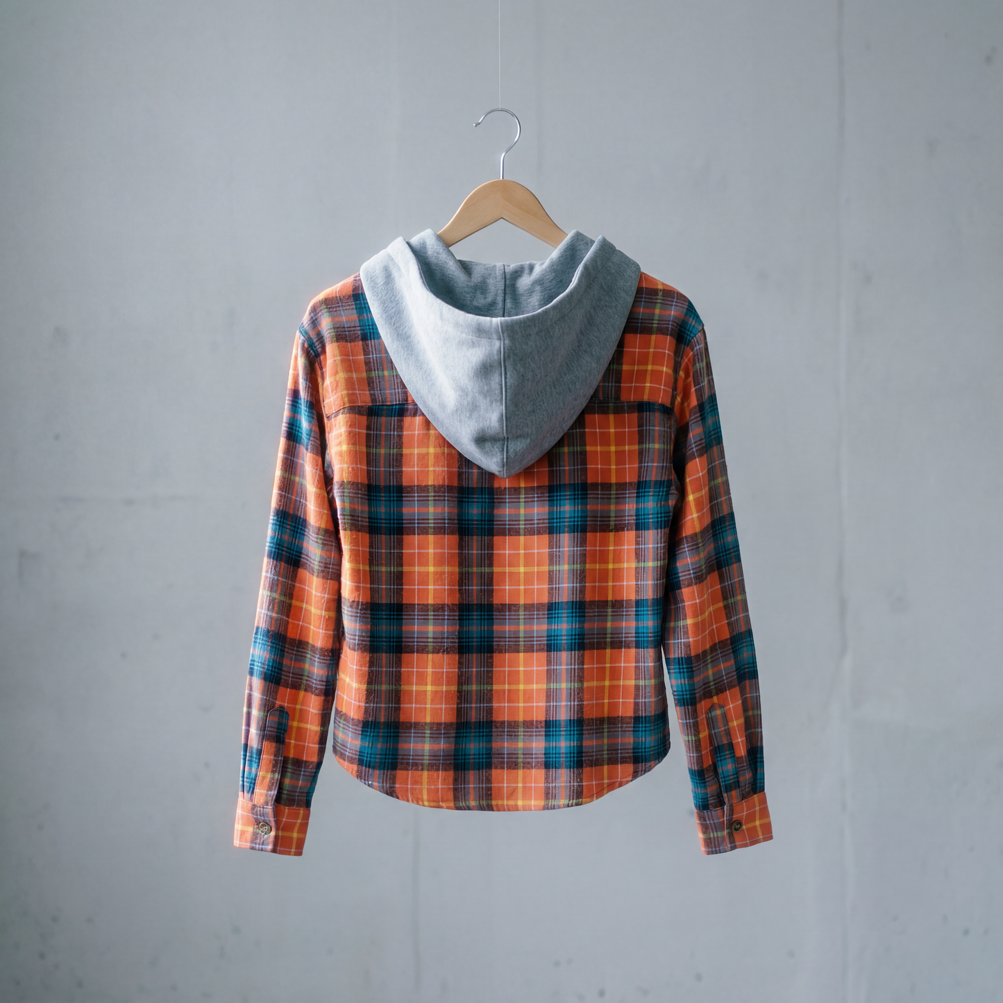 Grunge Darling Plaid Hoodie in Orange or Blue