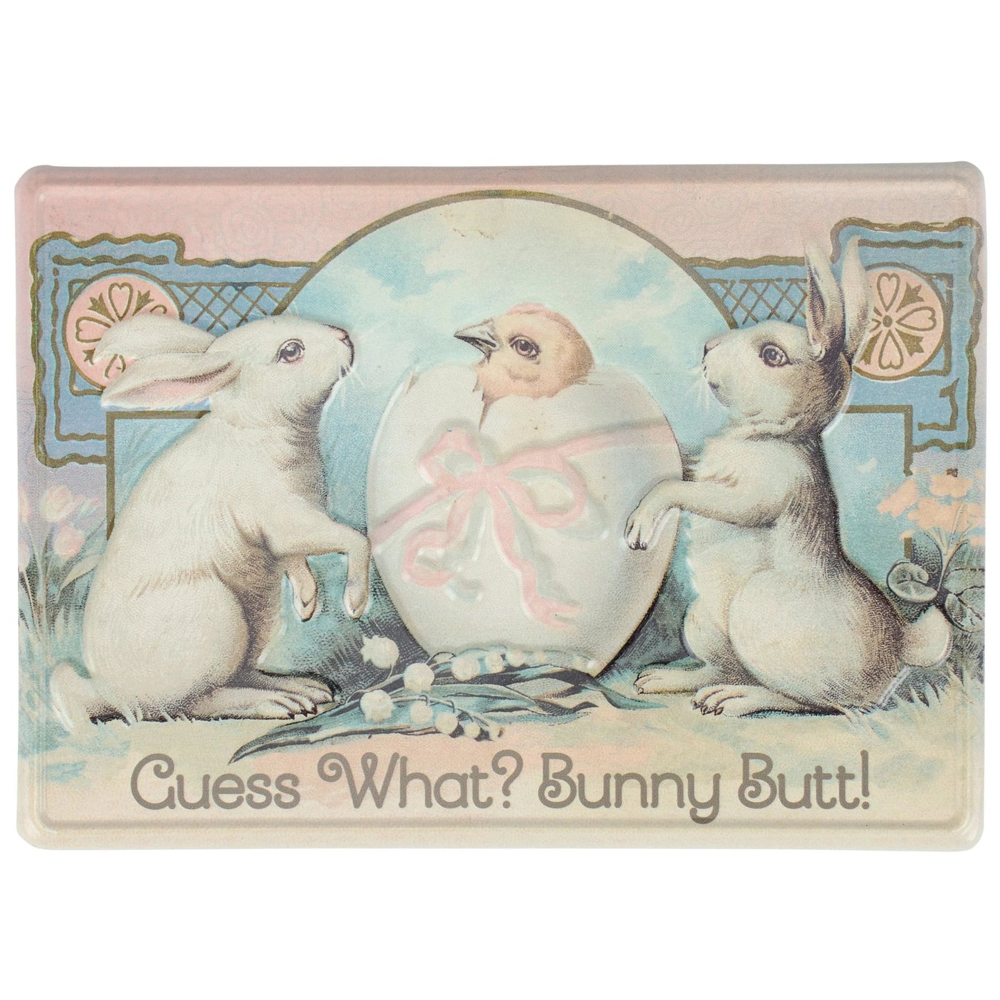 Guess What? Bunny Butt! Easter Metal Wall Decor | 11.50" x 8" x 0.25"
