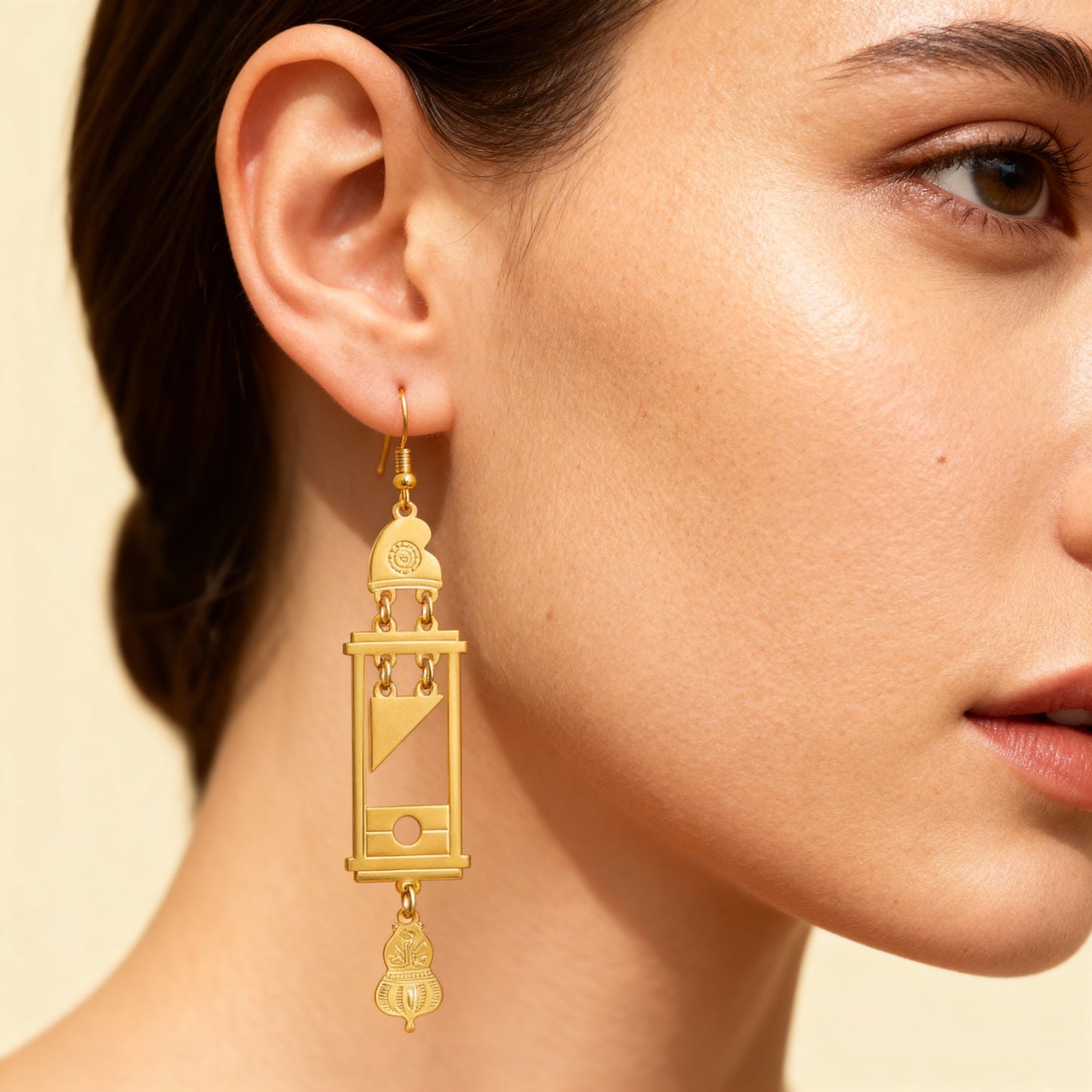 Guillotine Earrings | Featuring the Heads of Louis 16th and Marie Antoinette | Gold or Silver