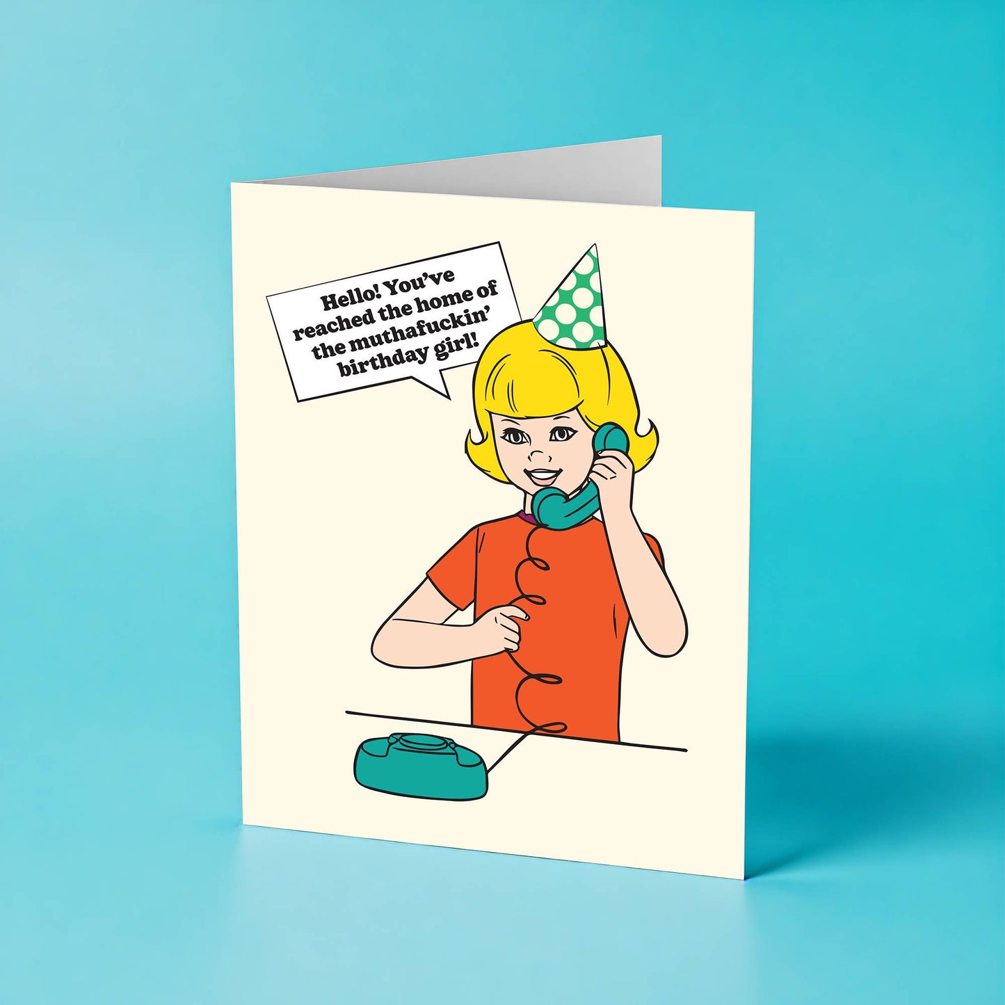 HELLO! Birthday Girl Funny Card | Vintage Quirky Humor