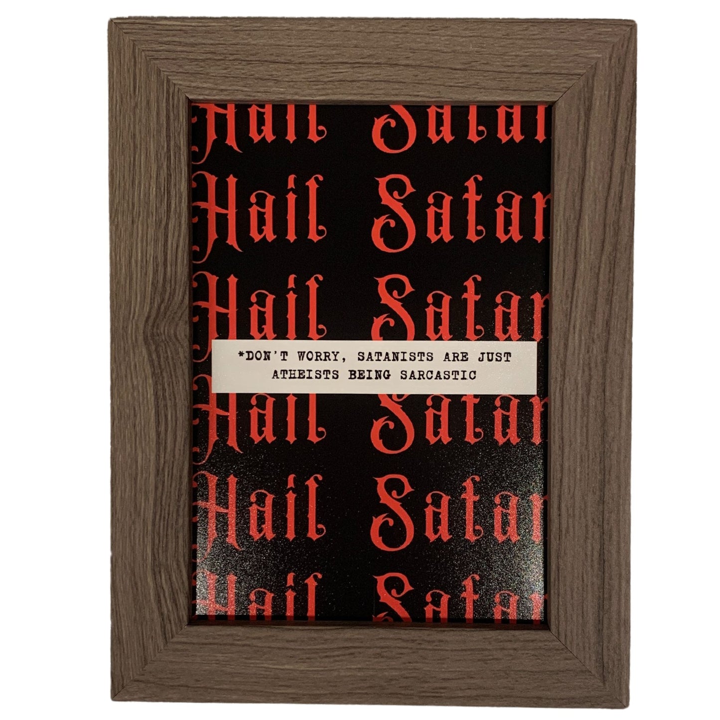 Hail Satan Framed Wall Art | GetBullish Original Quote Sign