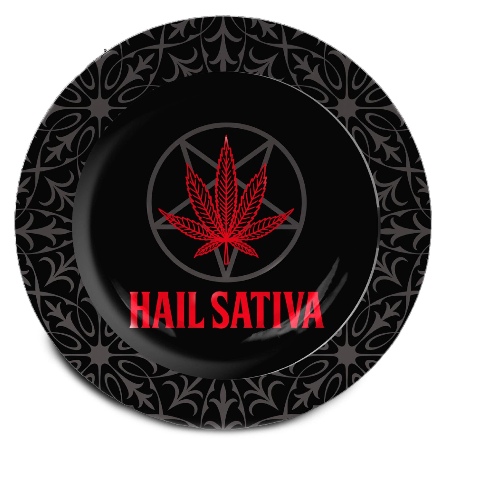 Hail Sativa Tin Ashtray | Round Lightweight Ashbin | 5.5"