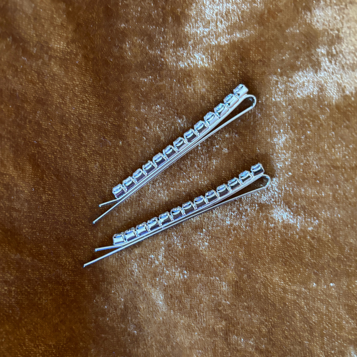 Hair Pins in Clear Rhinestones | Bobby Pins Hair Accessory | 2.75"