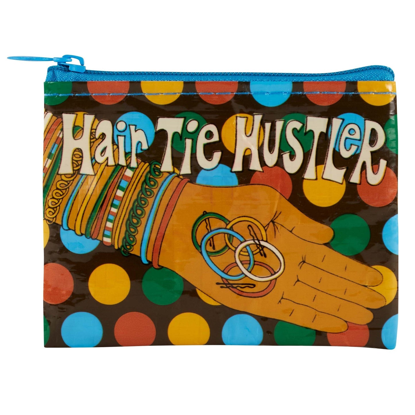 Hair Tie Hustler Coin Purse | Recycled Material Wallet Pouch | 3" x 4"