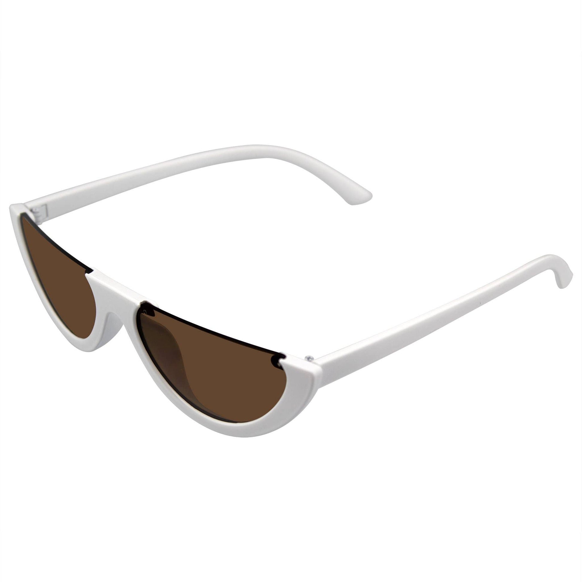 Half Cat Eye Sunglasses | Vintage Half Mod Style Y2K "Clout Goggles" | UV400 Retro Women’s Shades