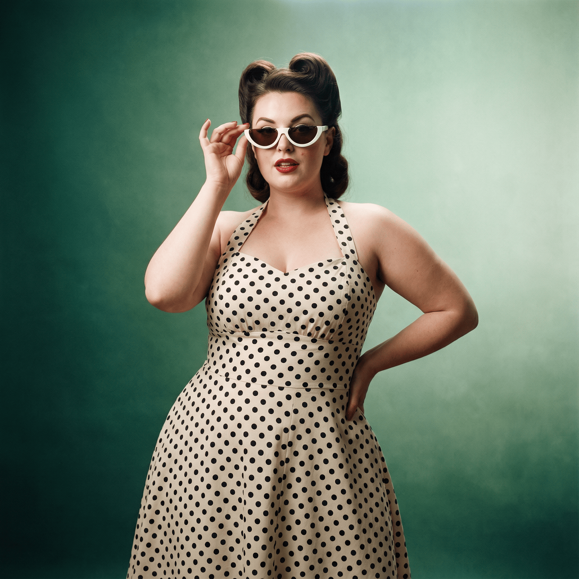 Half Cat Eye Sunglasses | Vintage Half Mod Style Y2K "Clout Goggles" | UV400 Retro Women’s Shades