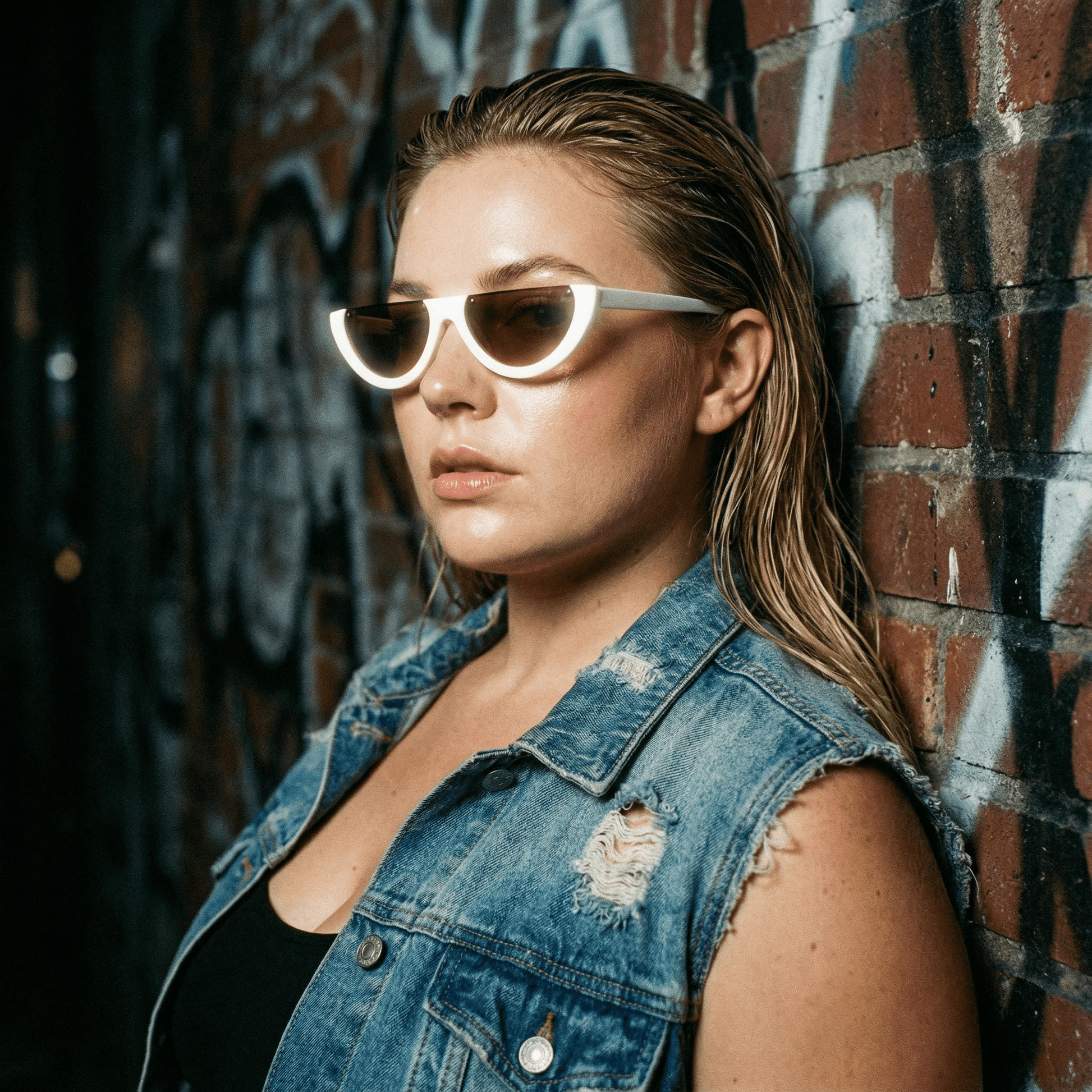 Half Cat Eye Sunglasses | Vintage Half Mod Style Y2K "Clout Goggles" | UV400 Retro Women’s Shades