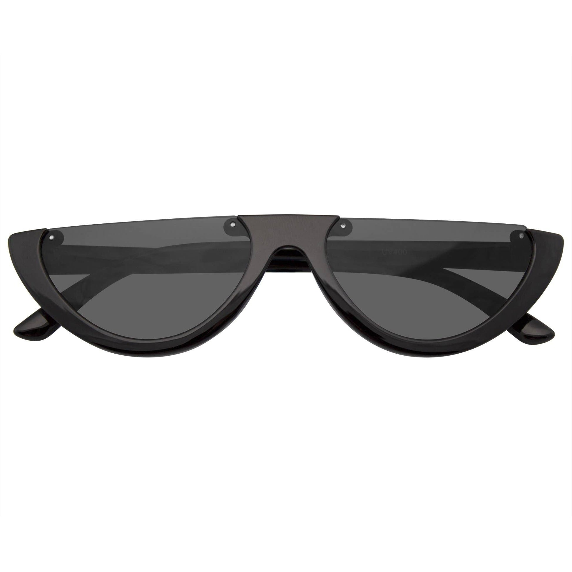 Half Cat Eye Sunglasses | Vintage Half Mod Style Y2K "Clout Goggles" | UV400 Retro Women’s Shades
