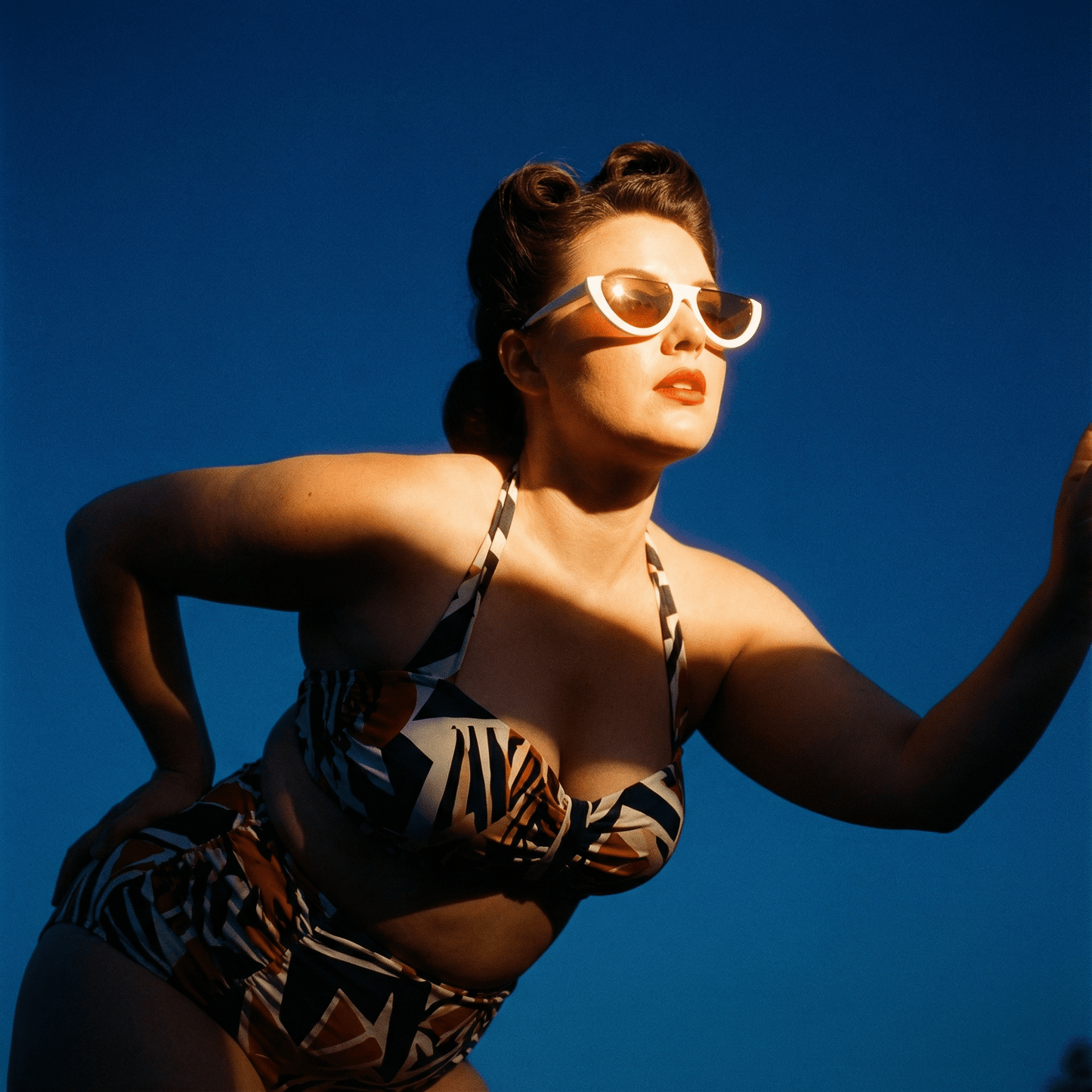 Half Cat Eye Sunglasses | Vintage Half Mod Style Y2K "Clout Goggles" | UV400 Retro Women’s Shades