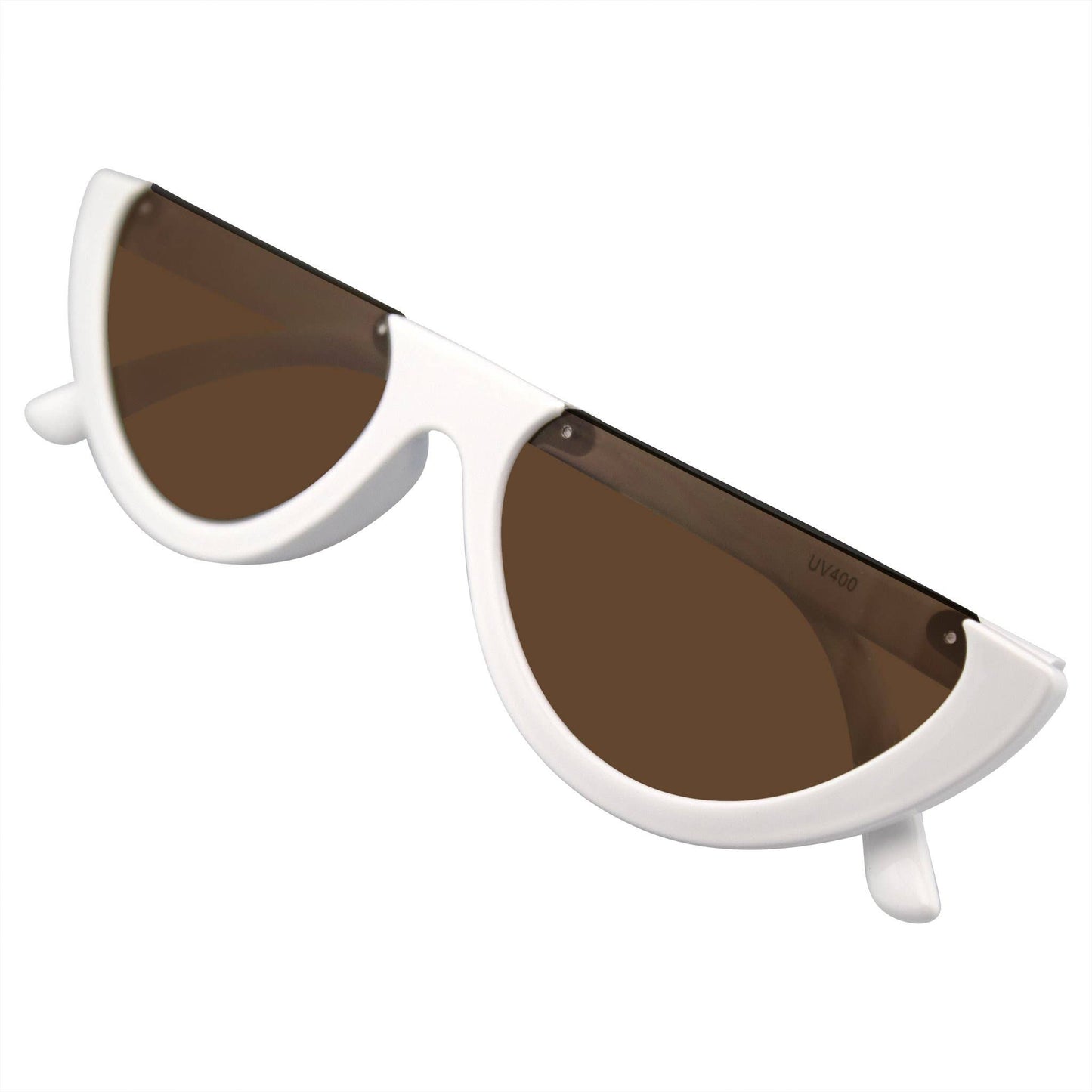 Half Cat Eye Sunglasses | Vintage Half Mod Style Y2K "Clout Goggles" | UV400 Retro Women’s Shades