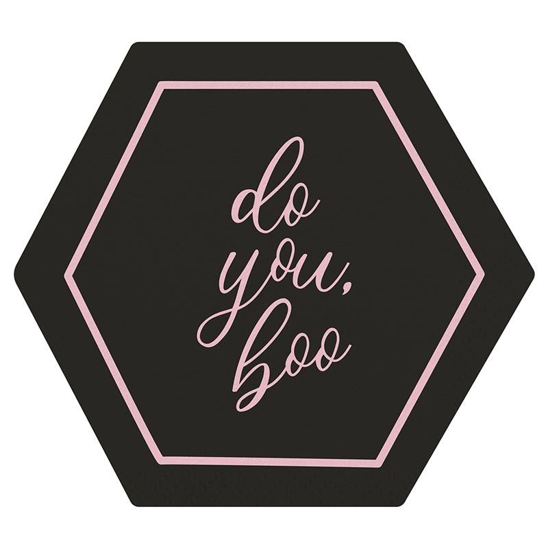 Halloween "Do You, Boo" Die-Cut Party/Beverage/Cocktail Napkins