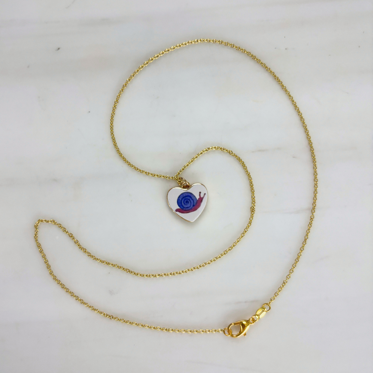 Hand Painted Charm Necklace | Paper & Quartz-Paper & Quartz-The Bullish Store