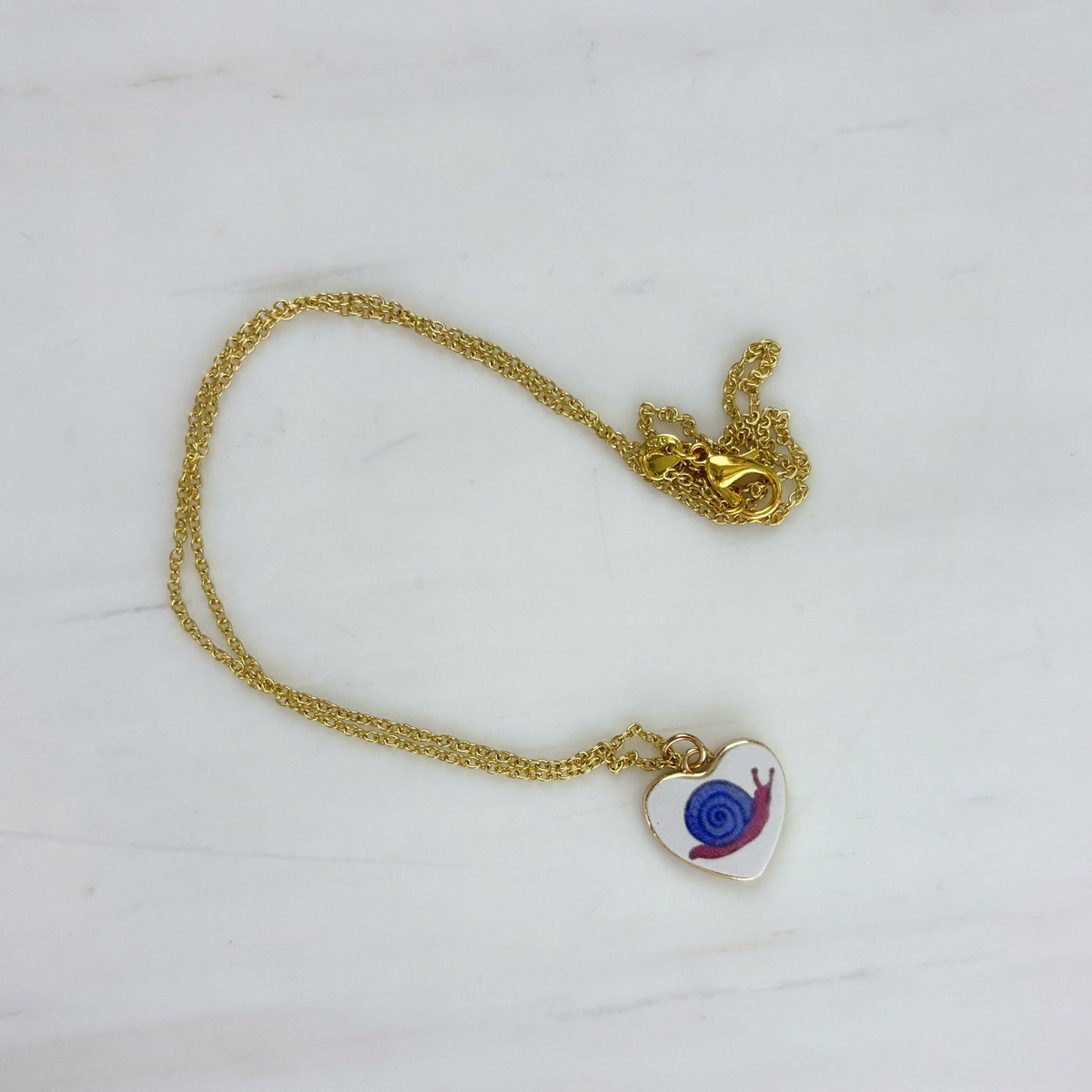 Hand Painted Charm Necklace | Paper & Quartz-Paper & Quartz-The Bullish Store