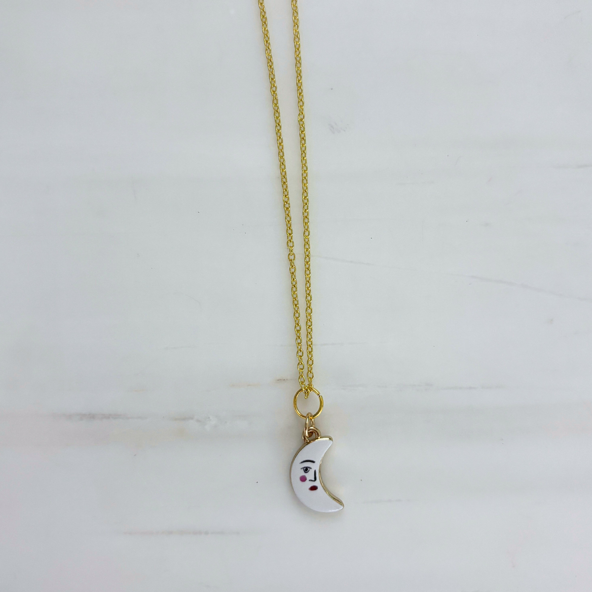 Hand Painted Charm Necklace | Paper & Quartz-Paper & Quartz-The Bullish Store
