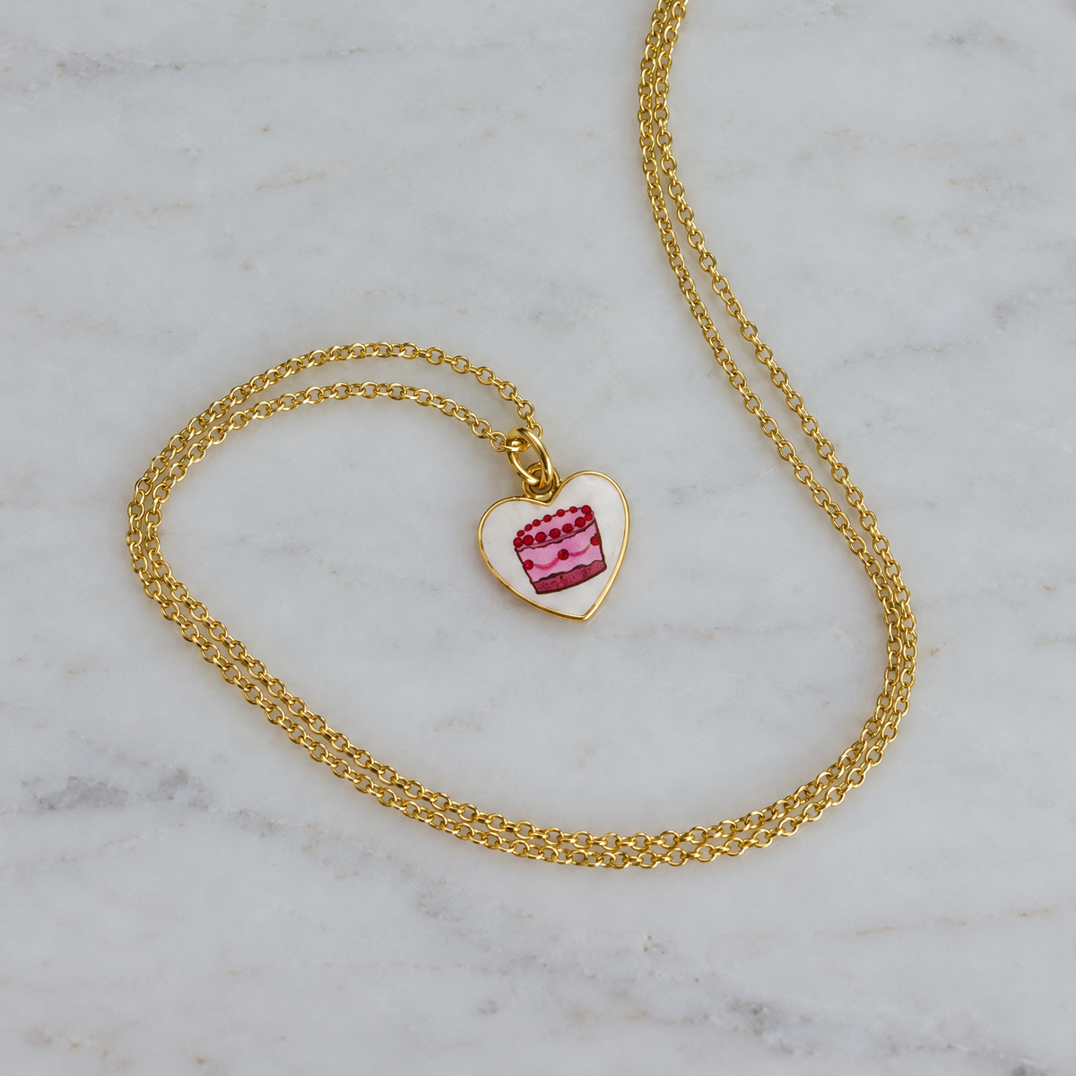 Hand Painted Charm Necklace | Paper & Quartz-Paper & Quartz-The Bullish Store