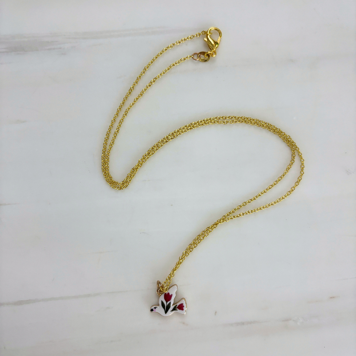 Hand Painted Charm Necklace | Paper & Quartz-Paper & Quartz-The Bullish Store