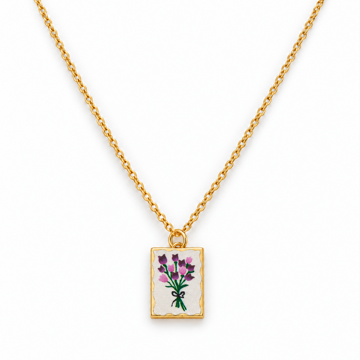 Hand Painted Charm Necklace | Paper & Quartz-Paper & Quartz-The Bullish Store