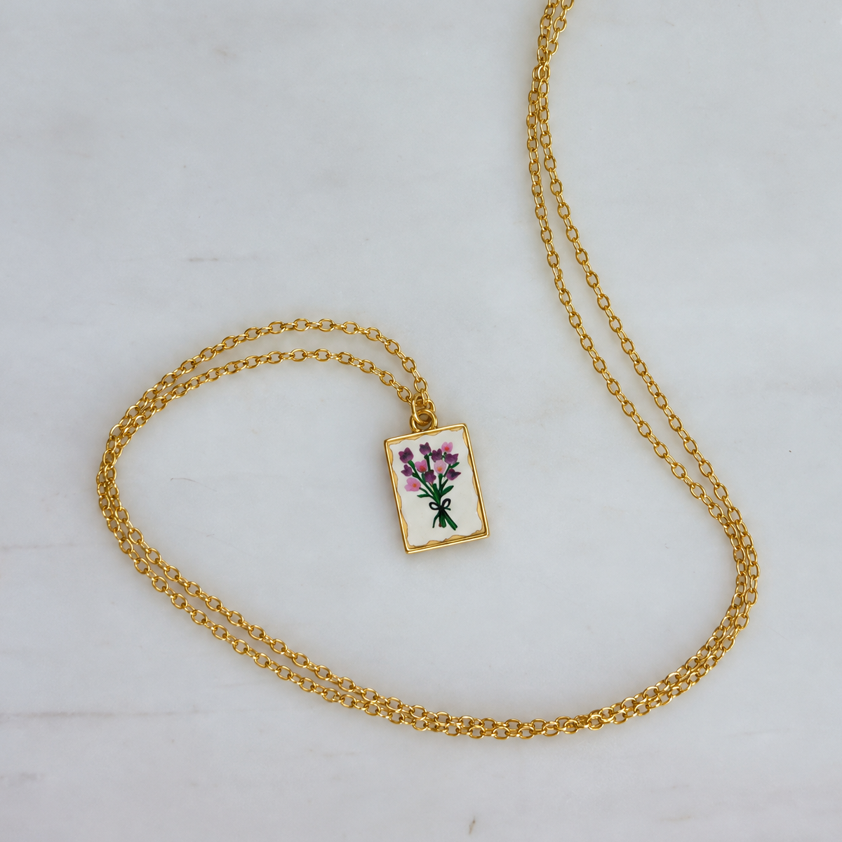 Hand Painted Charm Necklace | Paper & Quartz-Paper & Quartz-The Bullish Store