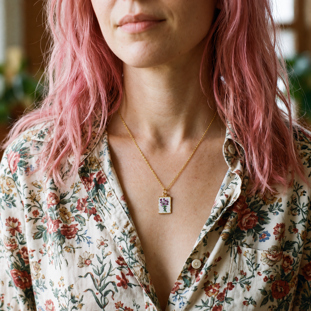 Hand Painted Charm Necklace | Paper & Quartz-Paper & Quartz-The Bullish Store