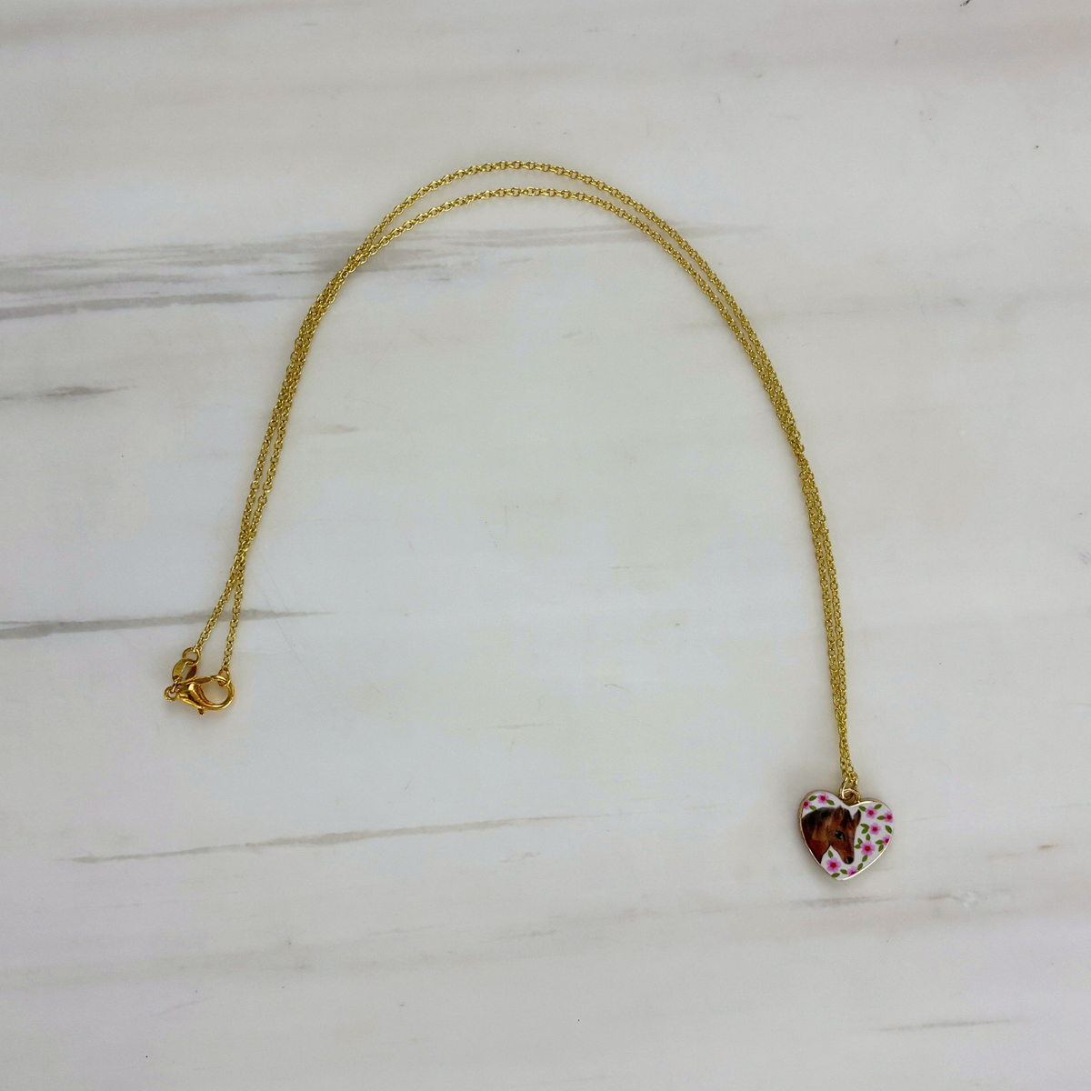Hand Painted Charm Necklace | Paper & Quartz-Paper & Quartz-The Bullish Store