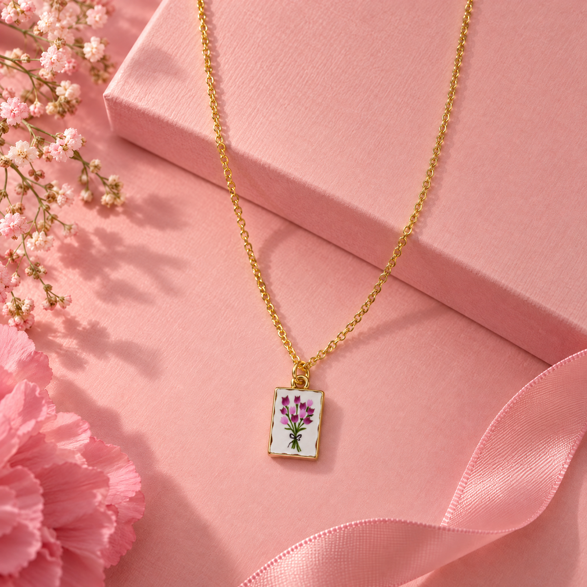 Hand Painted Charm Necklace | Paper & Quartz-Paper & Quartz-The Bullish Store