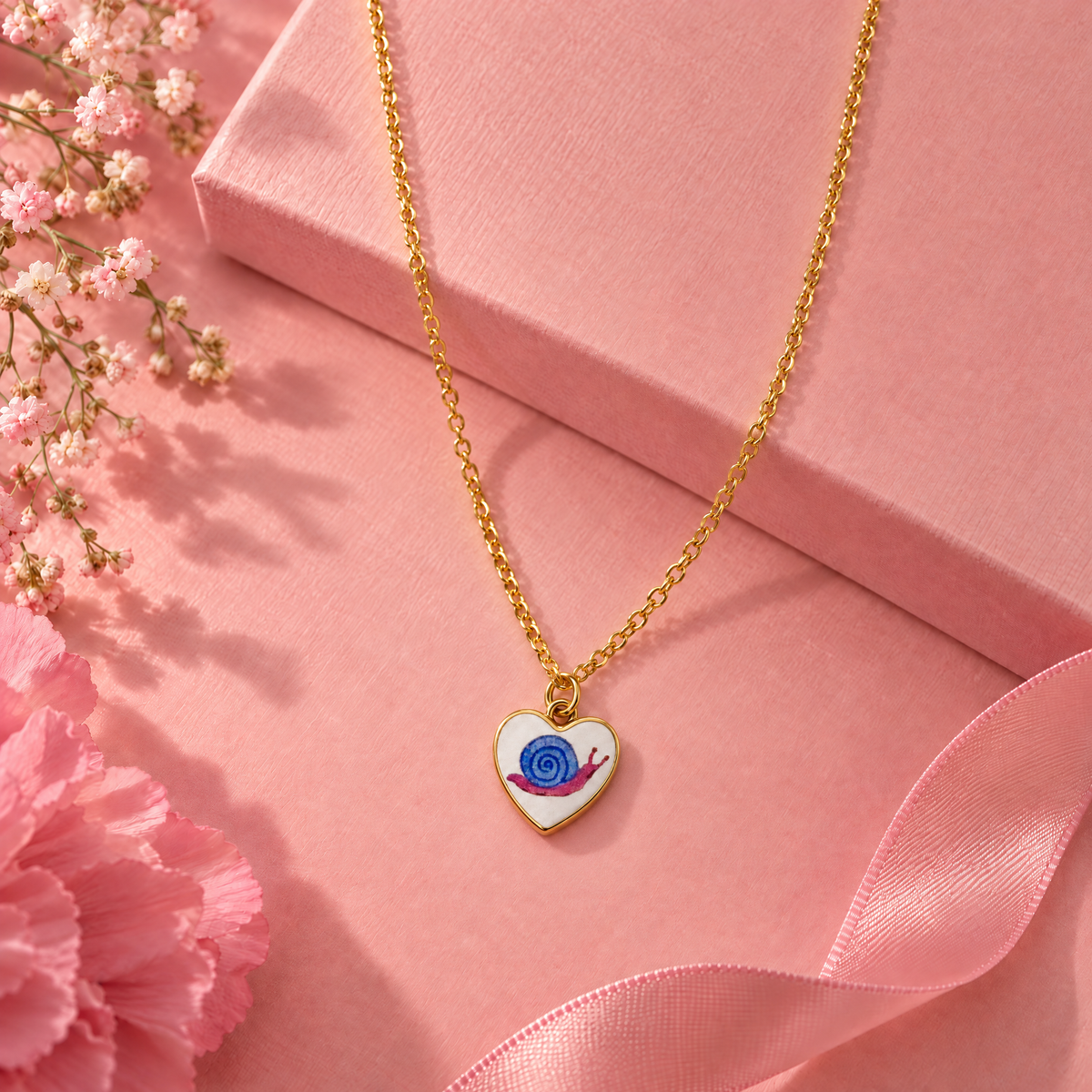 Hand Painted Charm Necklace | Paper & Quartz-Paper & Quartz-The Bullish Store