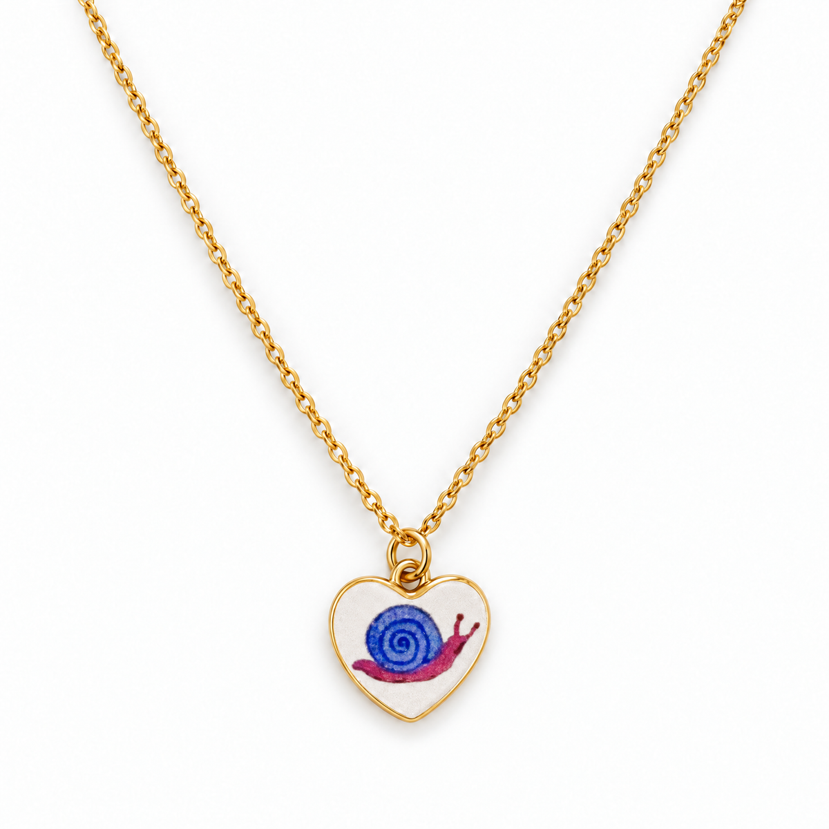 Hand Painted Charm Necklace | Paper & Quartz-Paper & Quartz-The Bullish Store