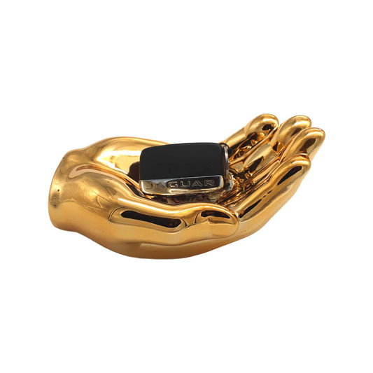 Hand Tray in Dark Gold | Ceramic Hand Catchall Tray | 7.5"