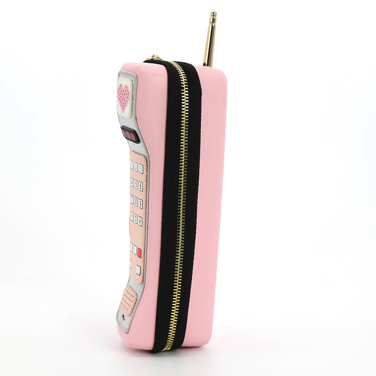 Handheld Vintage Phone Wristlet | Retro Style Zippered Clutch Wrist Bag