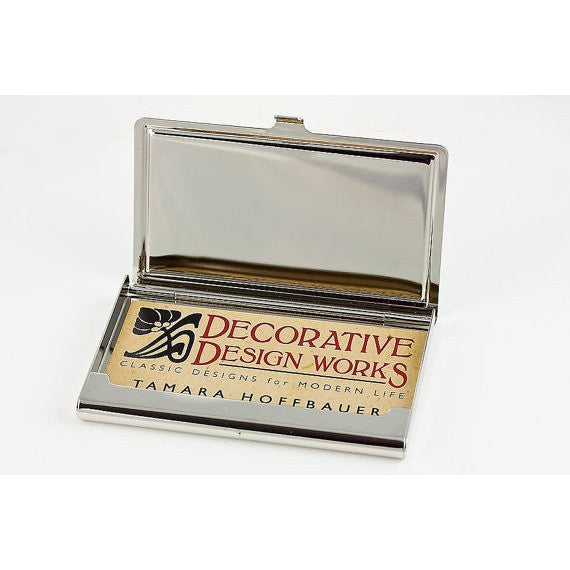 Handmade Art Deco Peacock Card Case | ID Card Wallet