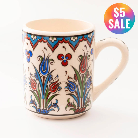 Handmade in Türkiye Ceramic Botanical Mugs - 9 Styles, Mix and Match