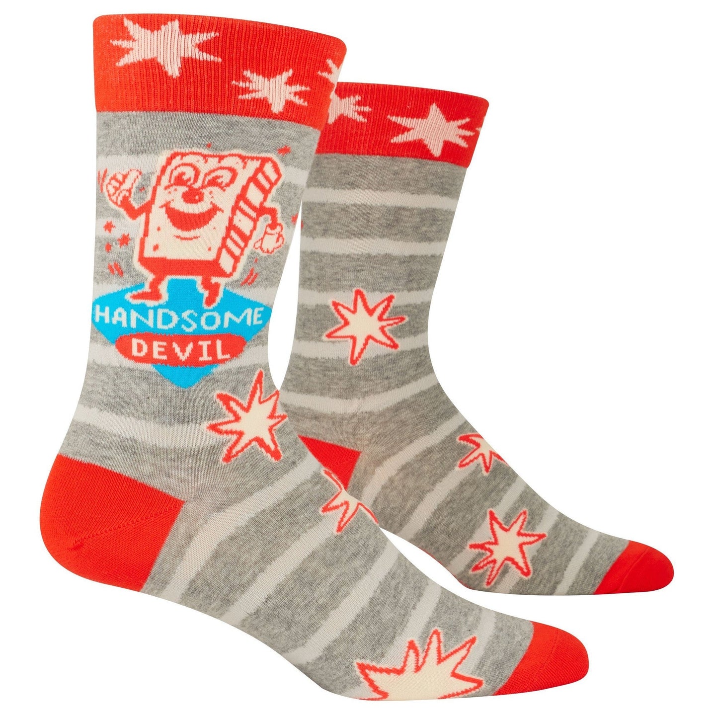 Handsome Devil Men's Crew Socks | Novelty Funny Socks | BlueQ at GetBullish